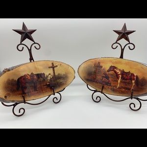 Two  Horse Plaques
